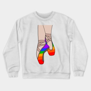 Rainbow pointe shoes Crewneck Sweatshirt